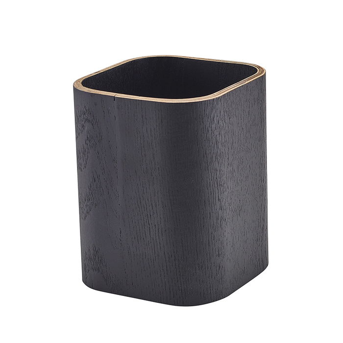 Держатель для столовых приборов 9*9*h 11 см, черный шпон, GenWare