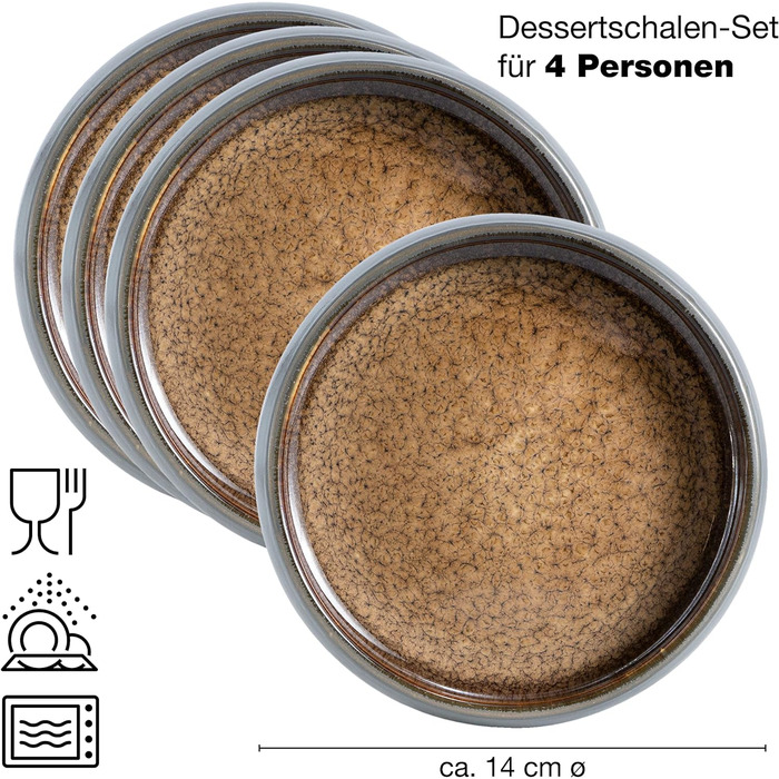 Набір посуду з керамограніту Moritz & Moritz SOLID з 18 предметів набір посуду на 6 персон кожна, що складається з 6 обідніх тарілок, маленьких, глибоких тарілок (4 шт. маленьких мисок)