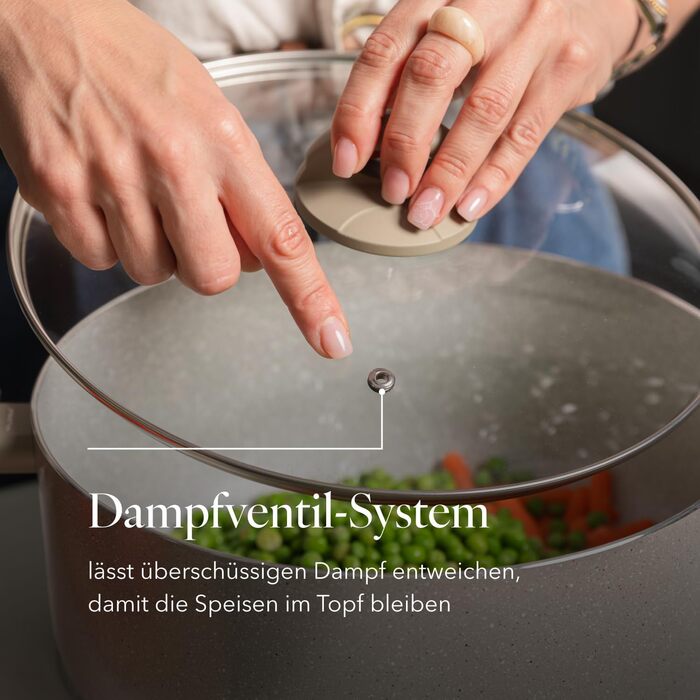 Алюмінієва каструля FLORINA 16 см 1,6 л Підходить для індукції Керамічне покриття, стійке до подряпин М&39яка ручка під дерево Термостійка Для всіх варильних поверхонь Легко миється (ISLA, 7 л - 28 см)