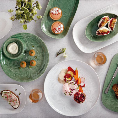 Блюдо Panama Maxwell Williams, зелена, кераміка, 34 х 20 х 4 см