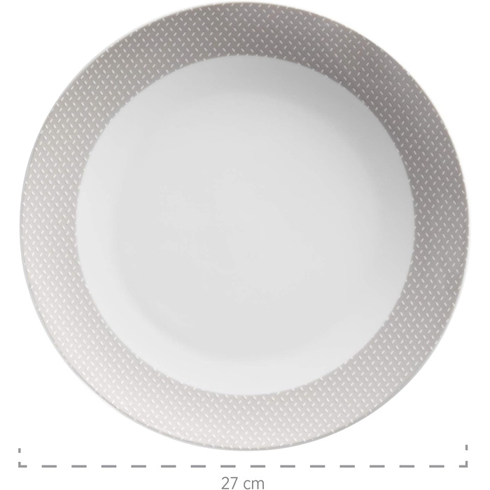 Набор посуды MSER 931566 Kitchen Time II на 4 персоны, 16 шт. Комбинированный сервиз с тонким рисунком, фарфор (цветной)