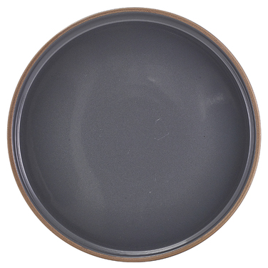 Тарілка презентаційна 25*2.5 см із низьким вертикальним бортом, Kava Dark Grey Stoneware, GenWare
