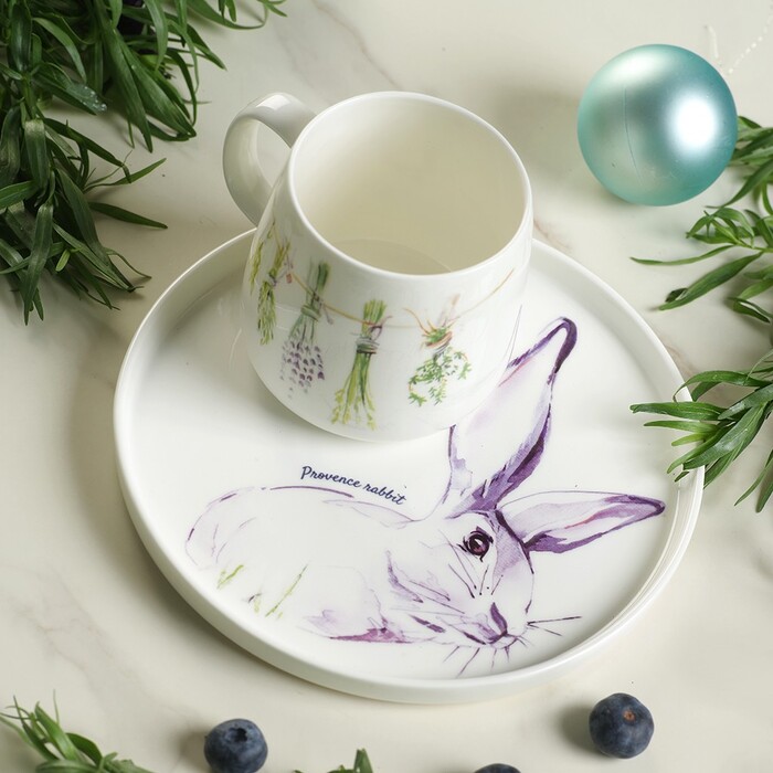 Тарілка Fissman PROVENCE RABBIT 20 см см порцеляна (13952)