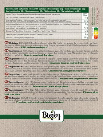 Ядра волоських горіхів очищені від шкаралупи 1 кг Biojoy