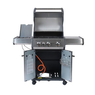 Газовый гриль SANTOS S-301, с боковой горелкой, нержавеющая сталь 900242 Код: 010950