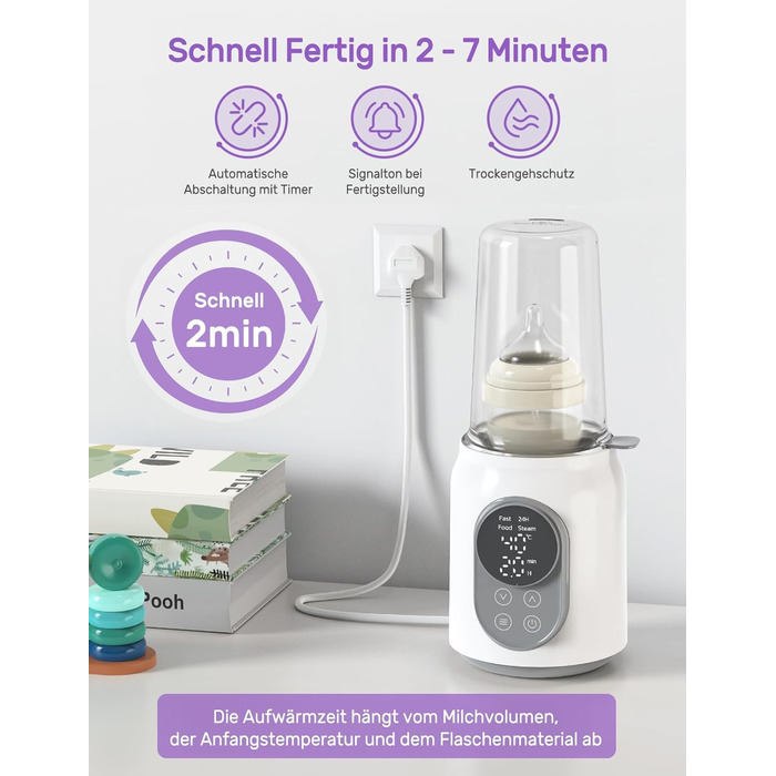 Електричний підігрівач дитячих пляшечок 6 в 1, 220 Вт Nuliie