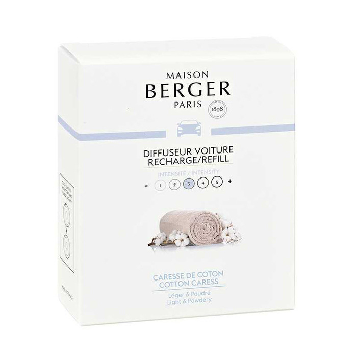 Картридж для дифузора для автомобіля Maison Berger Paris з ароматом COTTON CARESS, 2 шт.