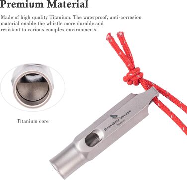 Аварійні свистки безпеки виживання зі шнурком 2 шт. iBasingo