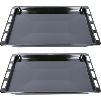 Деко 465 x 375 x 26 мм і решітка для духовки Bosch Siemens 17008354, 00662999 решітка для гриля 00574876, емальоване, висувне, деко для випікання, деко для випікання, деко для торта, деко для піци (2 дека)