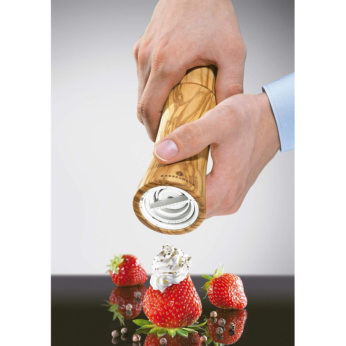 Франкфуртський млин для перцю, оливкова деревина, оливкова деревина 18 см 18 см млин для перцю, 022223