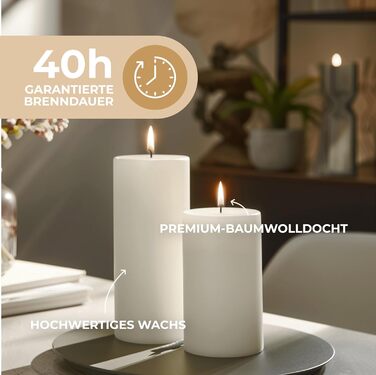 Стовпчасті свічки 6 x 12 см, час горіння 40 годин HORECA CANDLES