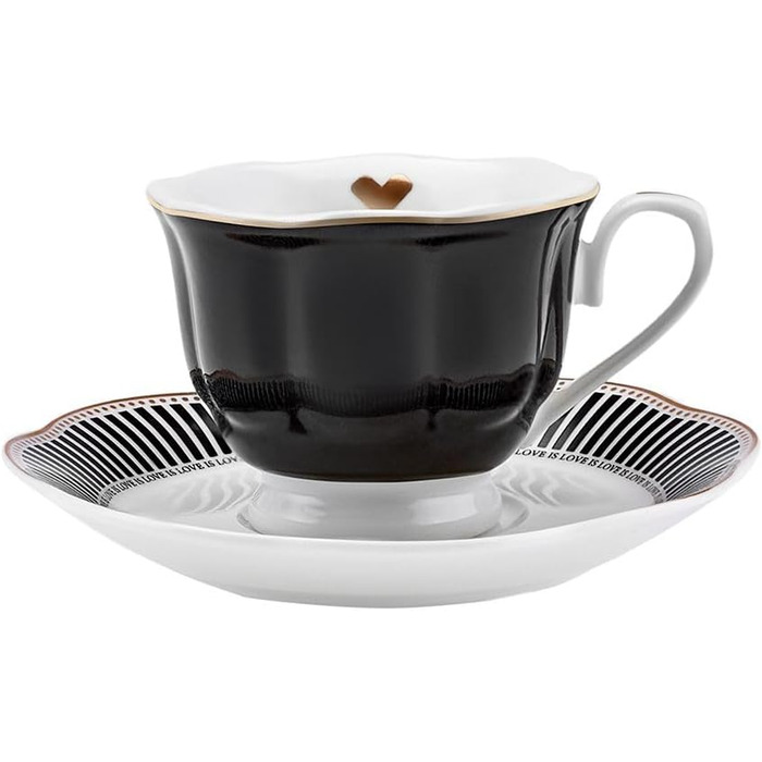 Набір чашок для еспресо з блюдцами на 6 осіб 80 мл, 12 предметів Piraye KARACA