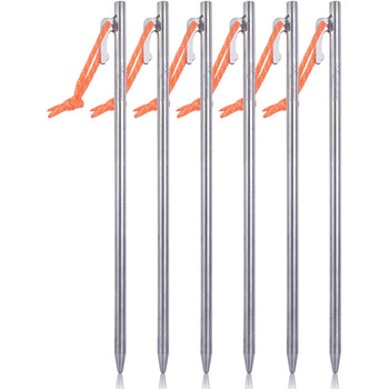 Безмежний Voyage 6 Pack Надміцні високоміцні кілочки для кемпінгових наметів з титанового сплаву для поїздок на свіжому повітрі, походів, садівництва (6 шт. (л))