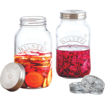Набір з 2 банок для бродіння 1 л з кришками Kilner