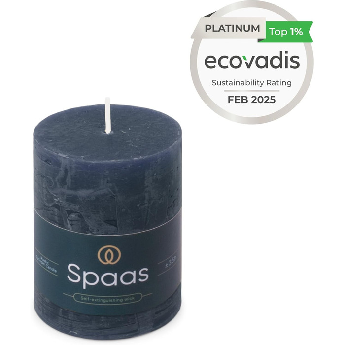 Свічка Spaas Rustic Pillar 70/95 мм 35 шт. - світло-рожева (темно-синя)