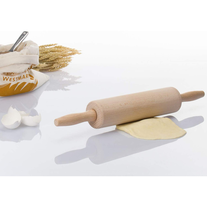 Валик для выпечки Westmark с 4 распорными кольцами, по 1 кольцу 10 мм, 6 мм, 3 мм, 2 мм, со шкалой, нержавеющая сталь/пластик, серебристый/белый/голубой/светло-зеленый/оранжевый/красный, 30452260 (скалка)