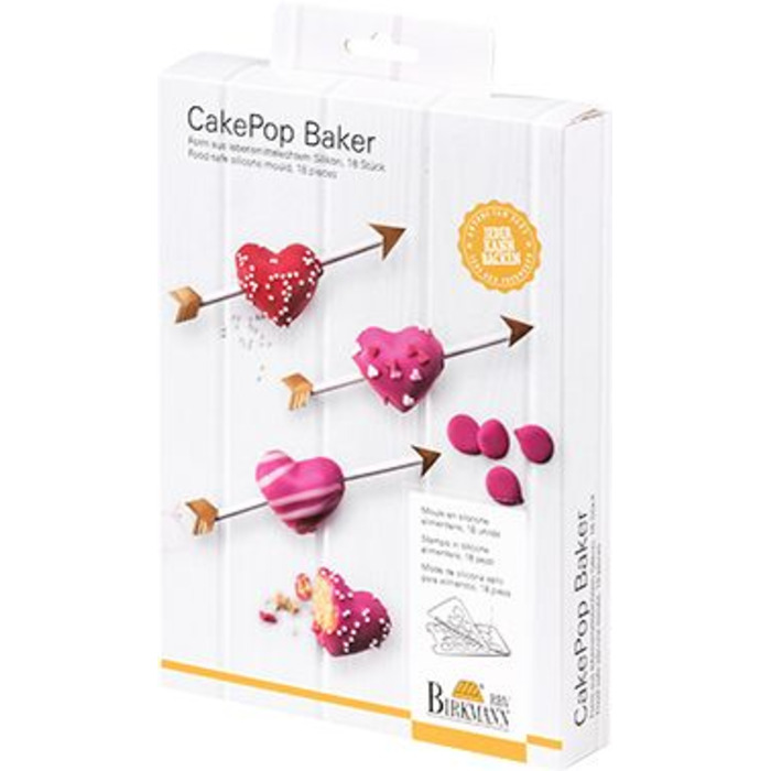 Форма для випічки у вигляді сердечок, 24,5 x 17,5 x 2,5 см, рожева, RBV Birkmann