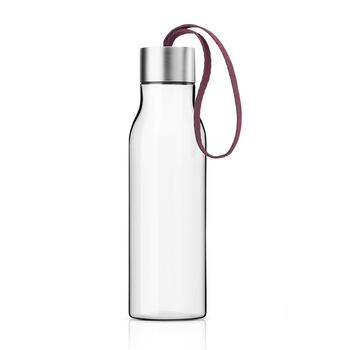 Пляшка 0,5 л прозора / бордова Trinkflasche Eva Solo