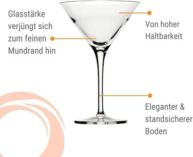 Коктейльні чаші 240 мл, набір з 6 келихів, Grandezza Stölzle Lausitz