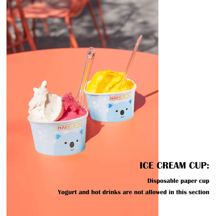 Набір паперові стаканчики для морозива 100 шт. 120 мл Ltsbaed