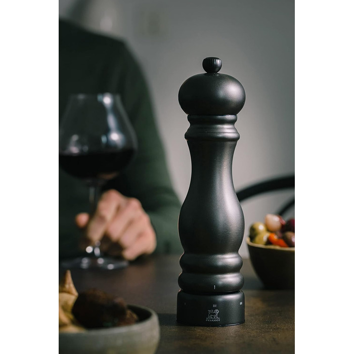 Паризький шеф-кухар u'Select 22 см перець - Виготовлений з нержавіючої сталі - 6 попередньо встановлених помелів - (сільовий млин, вуглецеві ферби)