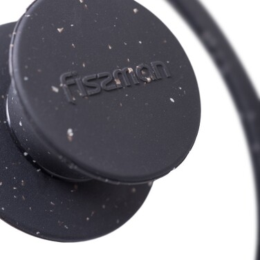 Крышка Fissman 22 см ARCADES с 'мраморным' силиконовым ободком черный цвет стекло (19902)