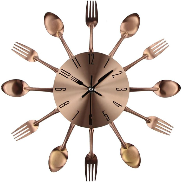 Настінні часи з кухонним начинням з нержавіючої сталі Timelike