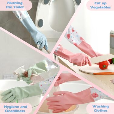 Рукавички для миття посуду 3 пари 46 см SHAIDOJIO