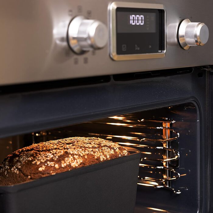 Чавунна форма для випікання хліба Navaris 26 см - Аксесуари для випікання хліба - Прямокутна форма для випікання - Горщик для випікання хліба - Чавунний горщик для випічки хліба - Емальований - Для смаження, запікання, тушкування - Чорний