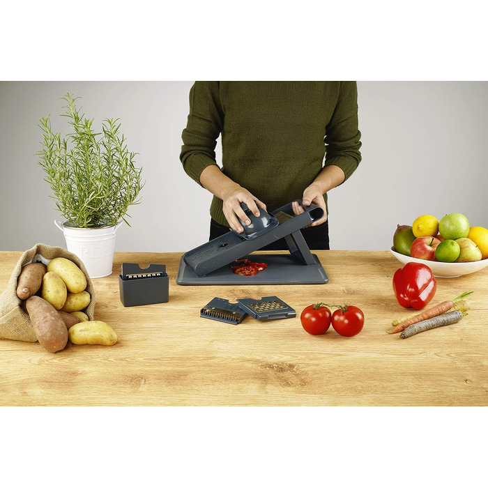 Овочерізка, 6 предметів, включає 4 вставки та контейнер для зберігання Fackelmann