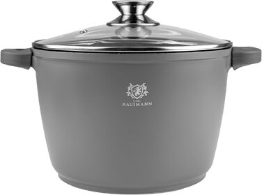 Кастрюля 6 л с антипригарным покрытием со стеклянной крышкой 24 см GRANT Karl Hausmann