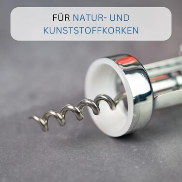 Важільний штопор Westmark з відкривачкою для пляшок, Monopol Edition, лита сталь/цинк, Fino 61603380 (хромована)