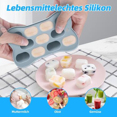 Фруктова пустушка для малюків від 3, 4, 5, 6 місяців, 2 годівниці для дитячого харчування з фруктами та контейнер для зберігання дитячого харчування, ланцюжок для пустушки та 6 силіконових сосків 3 розмірів, фруктова пустушка для малюків (рожево-фіолетова