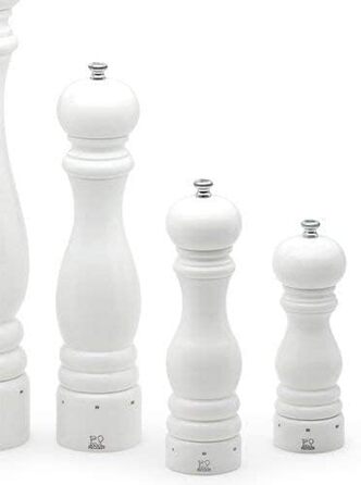 Ручний млин для перцю Peugeot Paris, регулювання помелу u'Select, висота дерево, чорний, 23720 (22 см, білий лакований)