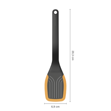 Fiskars Лопатка кухонна Functional Form, 37.3см, пластик, силікон, чорний