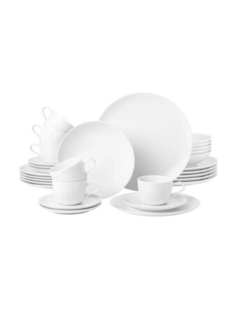 Комбінований сервіз 30 предметів білий Liberty White Seltmann Weiden