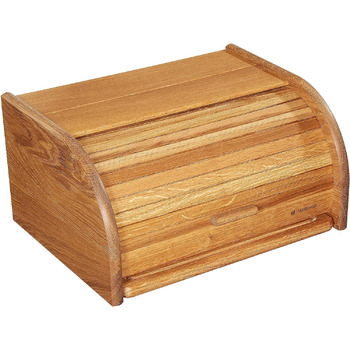 Хлібниця Zassenhaus Country, Хлібний кошик з рулонною кришкою та обробною дошкою, Дуб 40 x 30 x 20 см Хлібниця Zassenhaus Кантрі Дуб коричневий