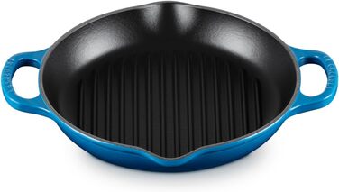 Чавунна сковорода-гриль кругла 26 см, синій Марсель Signature Le Creuset