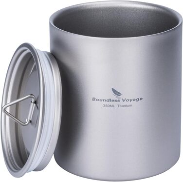Титановая чайная чашка с двойными стенками 350 мл iBasingo