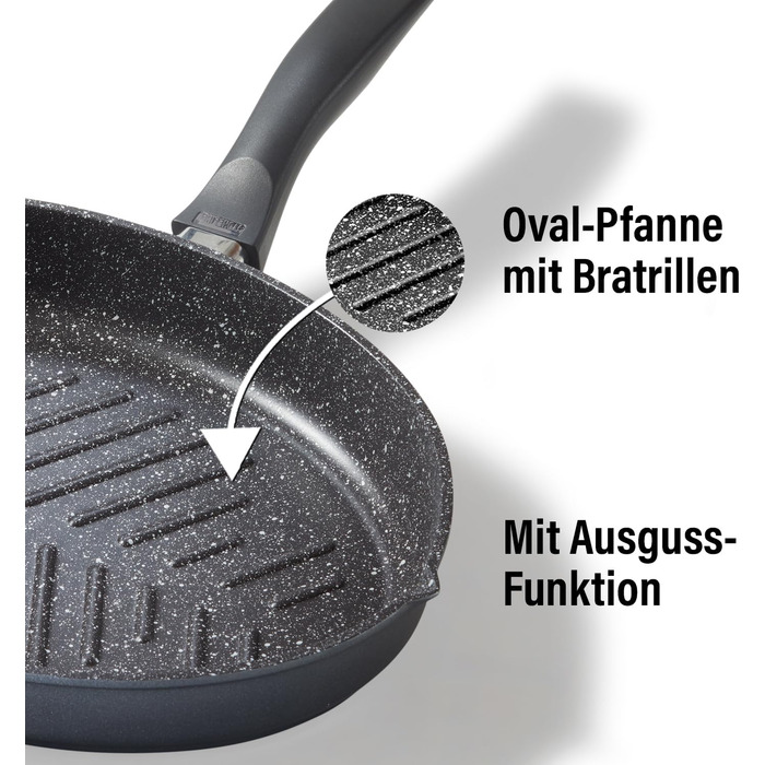 Сковорода для риби з кришкою 35 x 24 см STONELINE