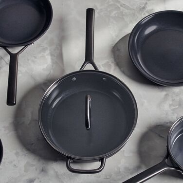 Сковорода для тушкування зі скляною кришкою 28 см, чорна Milano Zwilling