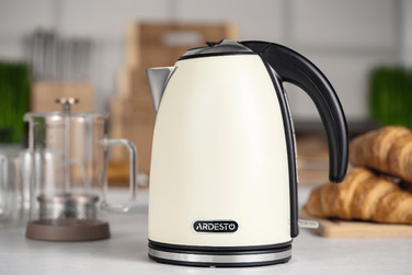 ARDESTO Електрочайник EEKL-F340BG 1.7л/2200Вт/strix контроль/нерж. сталь/бежевий
