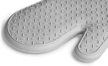 Набор 2 шт. Силикон и хлопок, термостойкий (прихватки, серый)