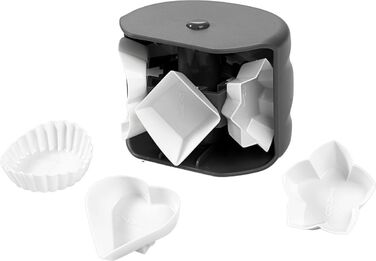 Набір форм для випічки з підставкою, 8 предметів, сірий / білий, RBV Birkmann