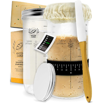 Форма для випікання хліба KRUSTENZAUBER з кришкою та кошиком для розстойки - міцна чавунна форма для випікання 28 см - ідеально підходить як форма для хліба, форма для випічки тостів, форма для хліба, чавунна каструля, аксесуари для випікання хліба, горщи