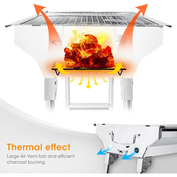 Портативний гриль для барбекю, металік Uten