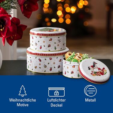 Набір з 3 різдвяних банок для печива, білий Winter Collage Villeroy & Boch