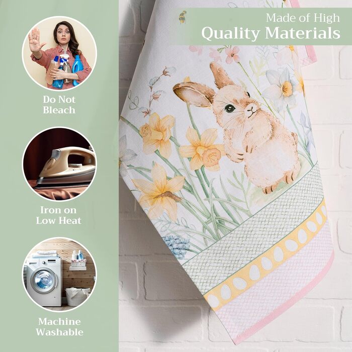 Набір з 3 багатоцільових кухонних рушників Maison d&39 Hermine Rural Christmas, 100 бавовна Барні рушники День подяки/Різдво (50 см x 70 см) (13 - Великодні роси)