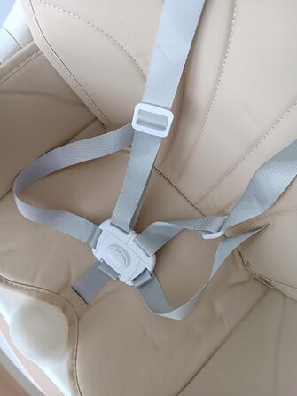 Дитячий стільчик для годування 4 в 1 від 6 місяців з підставкою для ніг бежевий BDW