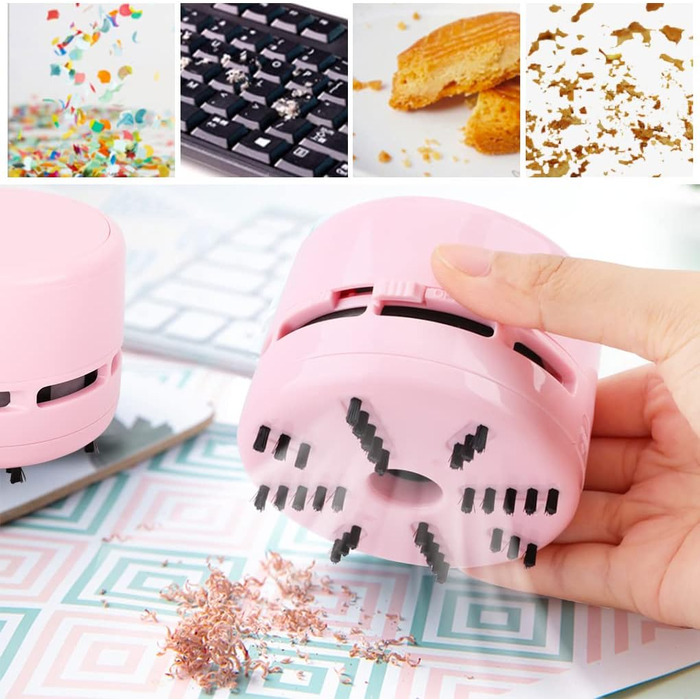 Мини-пылесос беспроводной 3 Вт розовый FineInno